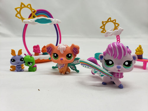 Littlest Pet Shop Fairies Shimmering Sky Candy Cloud Cafe  2724, 2725, 2726, 272