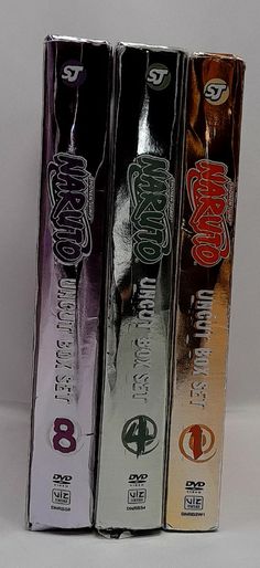 Naruto Shonen Jump DVD Uncut Box Set 1, 4, & 8