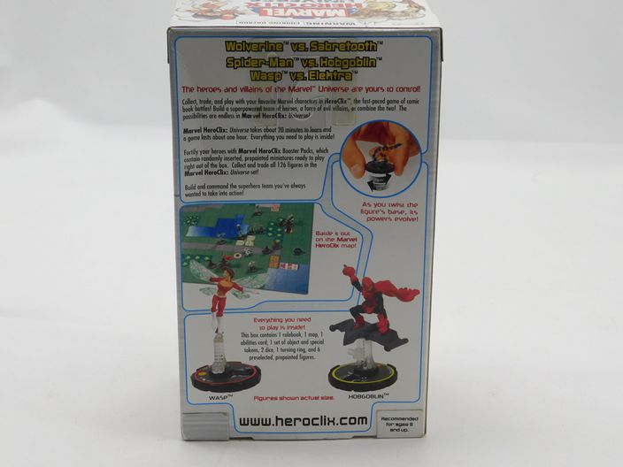 Load image into Gallery viewer, HEROCLIX GAME MARVEL STARTER SET 6 FIGURES 2 New Spider-Man Wolverine
