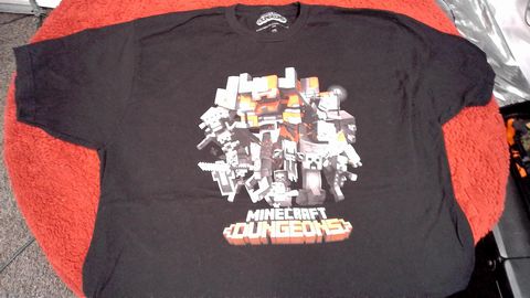 Load image into Gallery viewer, Minecraft Dungeons Size 2XL Shirt Color Black
