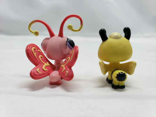 Littlest Pet Shop Pet Pairs #201 & #202 Bumblebee and Butterfly