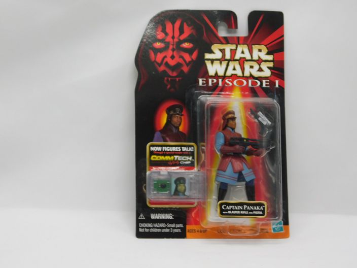 Load image into Gallery viewer, Star Wars Episode I Captain Panaka with Blaster Rifle Pistol &amp; CommTech Chip NEW
