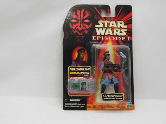 Star Wars Episode I Captain Panaka with Blaster Rifle Pistol & CommTech Chip NEW