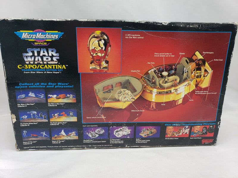 Load image into Gallery viewer, 1996 Star Wars Micro Machines Transforming Action Set OPEN BOX C3Po/ Cantina
