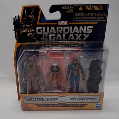 Guardians Of The Galaxy Groot + Rocket Raccoon W/ Nova Corps Hasbro 2013