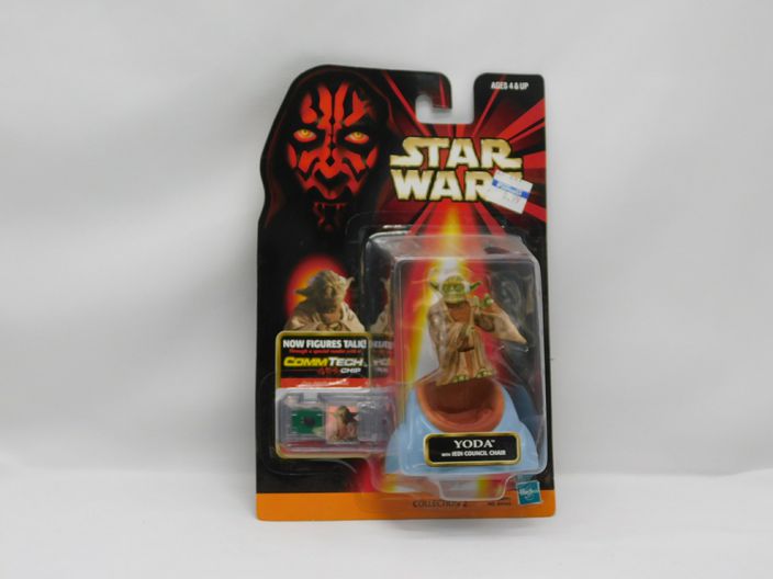 Load image into Gallery viewer, Star Wars Yoda Jedi Council Chair Episode 1 figure Hasbro 1998 New
