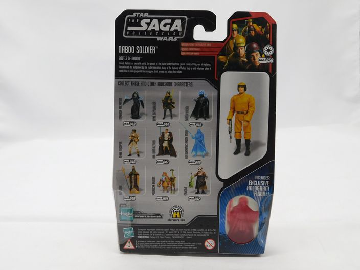 Load image into Gallery viewer, STAR WARS Saga Collection NABOO SOLDIER w/Mini Holographic Figure #050 2006
