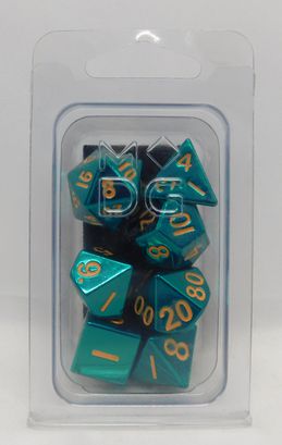 Load image into Gallery viewer, MDG 16mm Metal Poly Dice Set Turquoise #015 (New)
