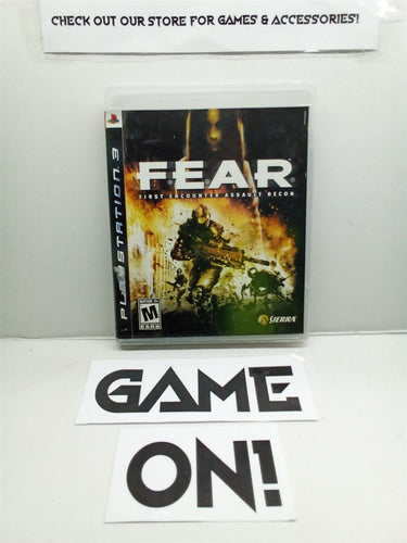 FEAR: First Encounter Assault Recon (PlayStation 3, 2007)  [CIB]
