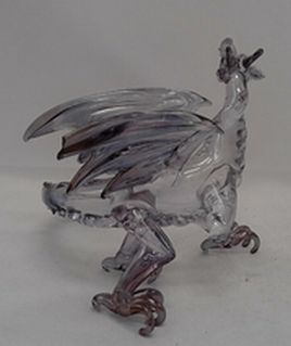 Load image into Gallery viewer, Glass Purple Dragon Figurine
