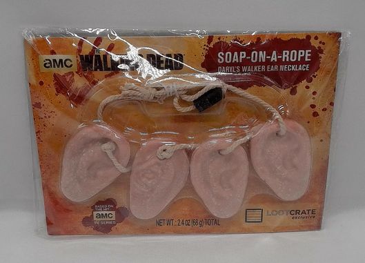 Loot Crate AMC Walking Dead Soap On A Rope Daryl's Walker Ear Necklace NEW