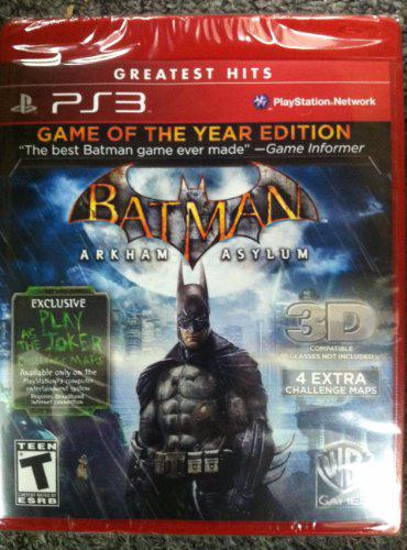 Batman: Arkham Asylum [Game Of The Year Greatest Hits] | Playstation 3[Game Only]