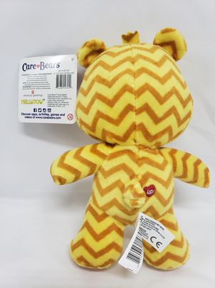 Load image into Gallery viewer, Kellytoy 2017 Care Bear Sunshine Chevron Zig Zag Plush Stuffed Toy Care Bear 7”
