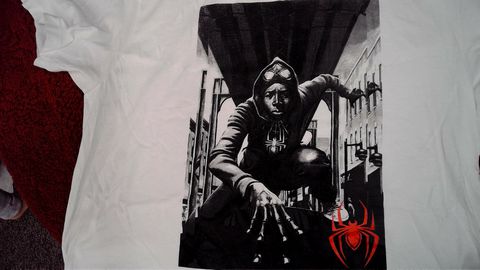 Load image into Gallery viewer, Marvel Spiderman Miles Morales Shirt Size 2XL Color White
