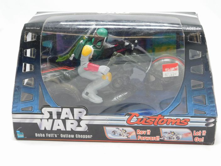 Load image into Gallery viewer, Hasbro Star Wars Customs Boba Fett&#39;s Outlaw Chopper Action Figure Toy
