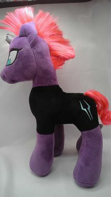 Load image into Gallery viewer, Build A Bear Tempest Shadow My Little Pony Movie Black Purple Pink Plush 2017
