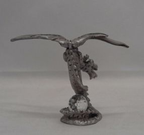 Load image into Gallery viewer, Spoontiques Pewter CMR867 Red Eye Dragon Rising Crystal
