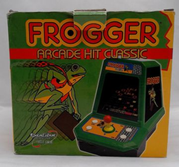 Load image into Gallery viewer, Excaliber Mini Frogger Mirrored LCD Tabletop Battery Operated Arcade Game 4011-A
