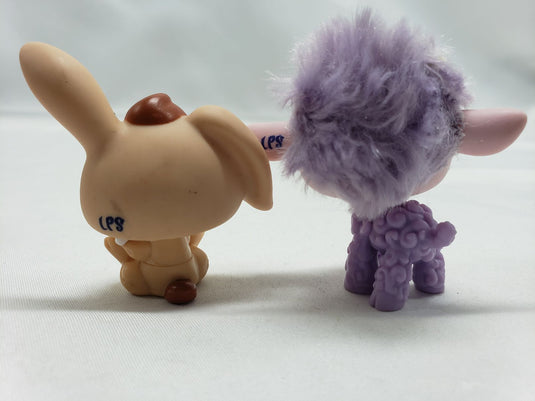 Littlest Pet Shop Cutest Pets Snack Time Celebration Bunny Purple Lamb 2620 2621