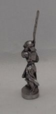 Load image into Gallery viewer, Rawcliffe Pewter Miniature Knight with Flamberge Sword
