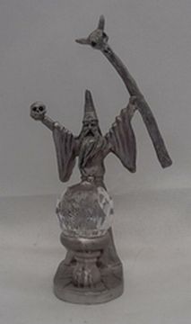 Load image into Gallery viewer, Vintage Spoontiques Pewter Evil Wizard With Crystal Ball (HMR1527)
