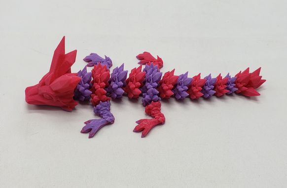 Load image into Gallery viewer, Articulated Baby crystal dragon 3d print
