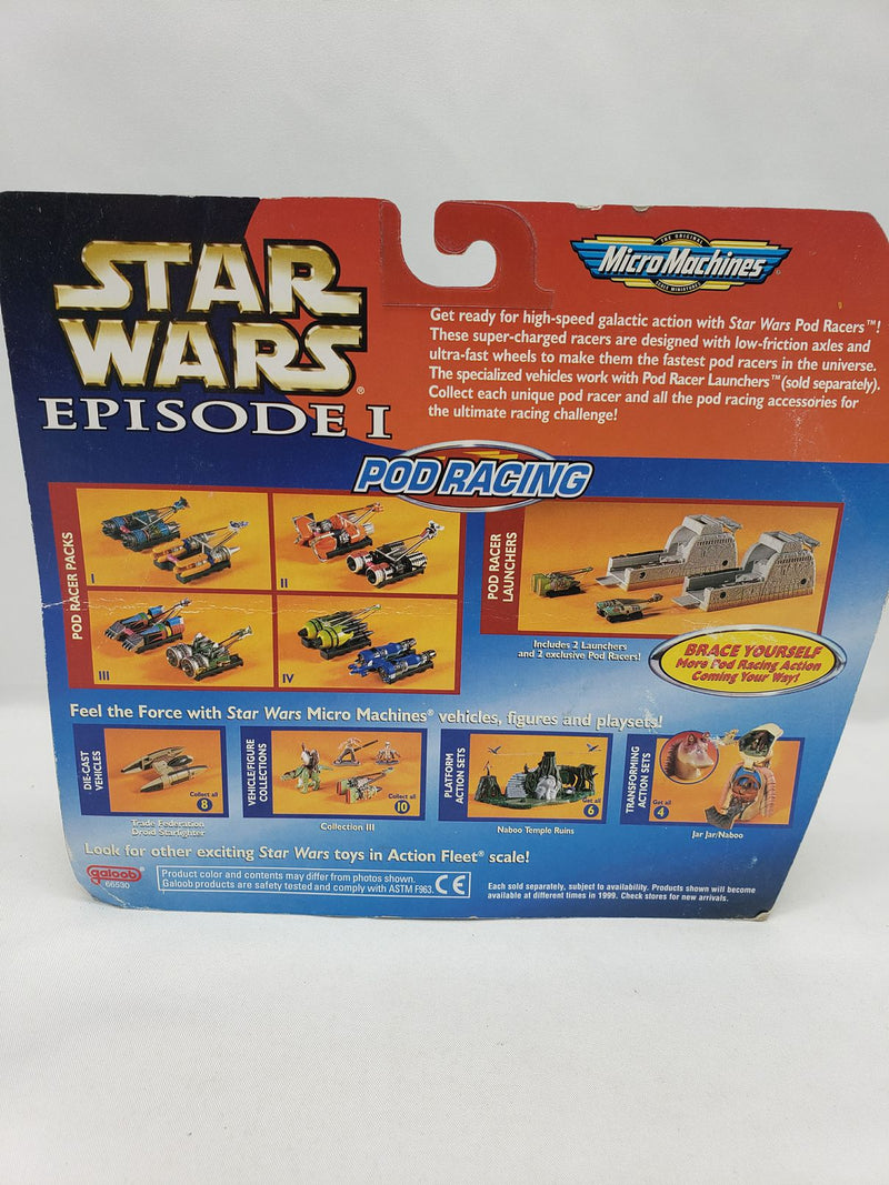 Load image into Gallery viewer, Star Wars Episode 1 Micro Machines Pod Racing, Pod Racer Pack IV GALOOB NEW
