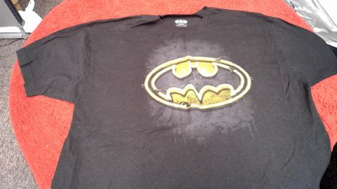 Batman Neon Sign Logo Shirt Size 2XL Color Black