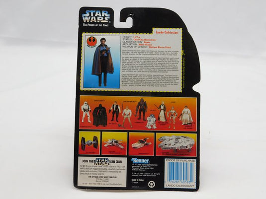 1995 Kenner Star Wars Power of the Force LANDO CALRISSIAN Figure Red Card New!