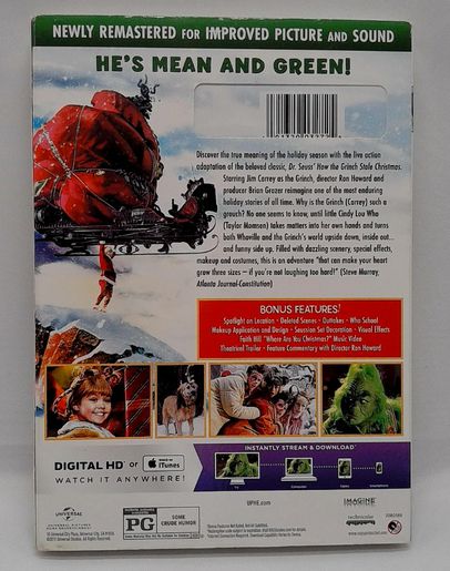 Dr. Seuss' How The Grinch Stole Christmas 2000 DVD Grinchmas Edition