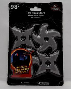 Load image into Gallery viewer, Toy Ninja Stars 4 Throwing Stars Walmart
