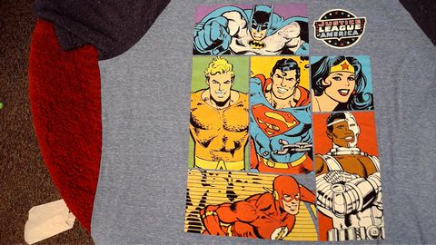 Load image into Gallery viewer, Blue Justice League of America DC Comics Originals Size 2XL Shirt
