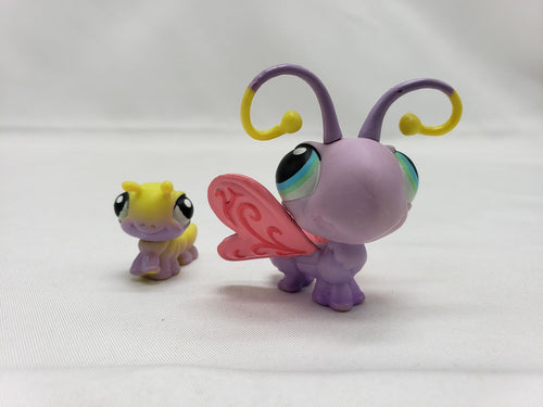 Littlest Pet Shop LPS #93 Portable Pets Butterfly & Inchworm Caterpillar