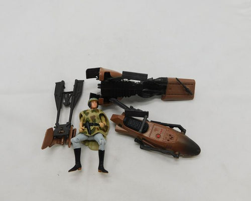 Star Wars Power Of The Force Speeder Bike W/ Princess Leia Organa In Endor Gear