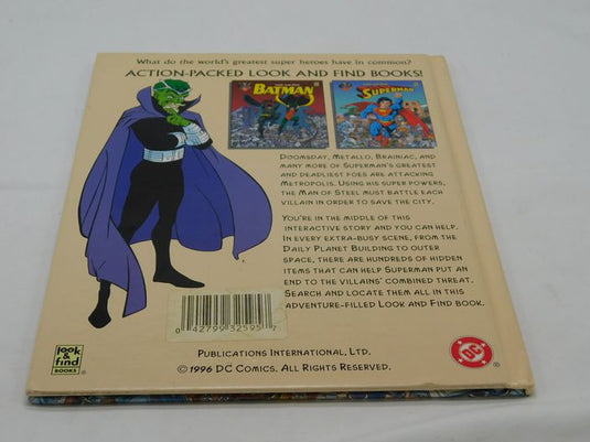 Vintage 1996 DC Comics Look & Find SUPERMAN! Hardcover Book!