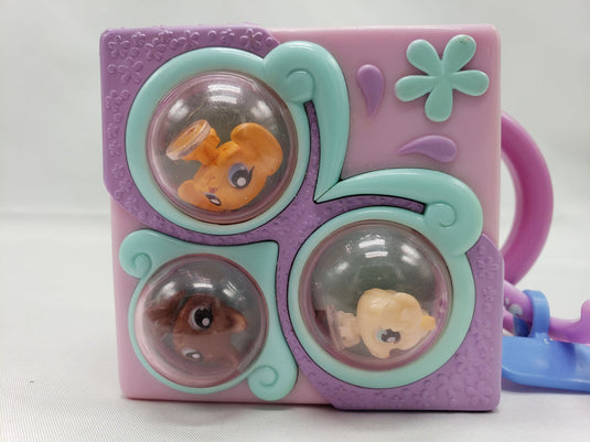 Hasbro Littlest Pet Shop Teeniest Tiniest Mini Compact Playset 2006 Pink Puppy