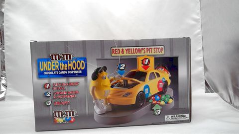 M&M Collectible Candy Dispenser - Under The Hood (Yellow Car) Pre-Owned