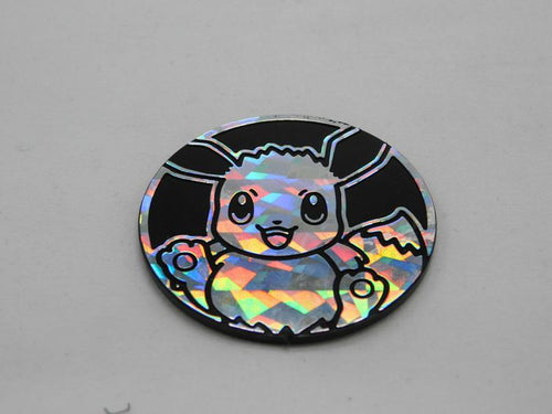 Pokemon Large Eevee Coin (Silver Cracked Ice Holofoil)