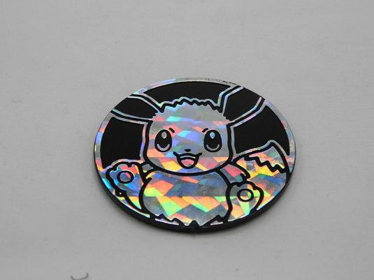 Pokemon Large Eevee Coin (Silver Cracked Ice Holofoil)