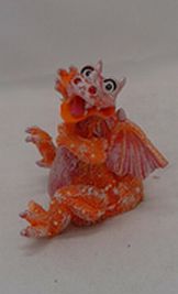 Load image into Gallery viewer, Mood Dragons Figurine Orange and Pink
