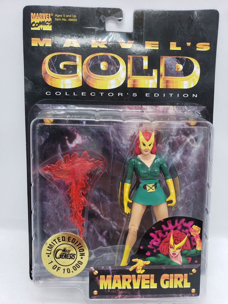 Load image into Gallery viewer, 1997 Toy Biz Gold Collector&#39;s Edition Marvel Girl Action Figure
