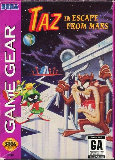 Taz in Escape from Mars Sega Game Gear Cartridge [cib]