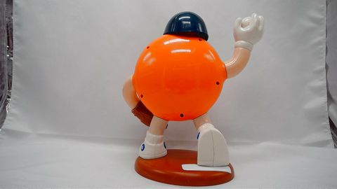M&Ms 1990's Orange Baseball Candy Dispense Figure (Pre-Owned/No Box)