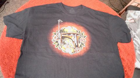 Load image into Gallery viewer, Star Wars Boba Fett Helmet Roses Shirt Size 2XL Color Black
