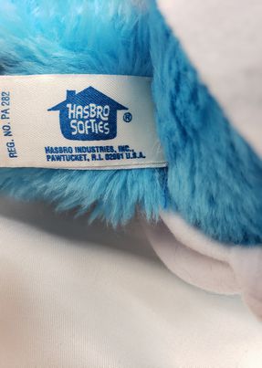 Vintage Hasbro Softies Sesame Street Baby Cookie Monster Plush Rattle 12”
