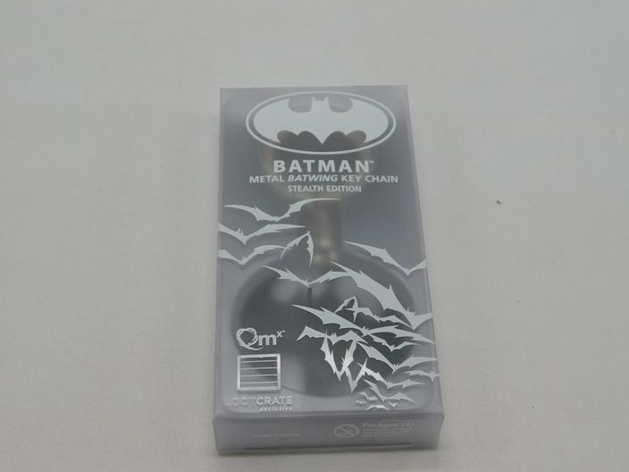 Load image into Gallery viewer, Batman Metal Batwing Key Chain Stealth Edition QMx Caliber Metalworks
